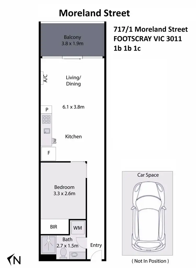 Floorplan of Homely apartment listing, Level 7/717/1 Moreland Street, Footscray VIC 3011