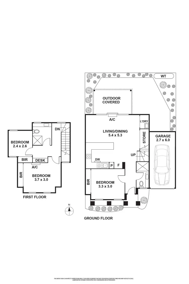 Floorplan of Homely townhouse listing, 2/23 Laha Crescent, Preston VIC 3072