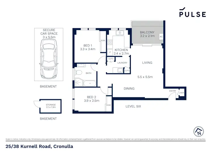 Floorplan of Homely apartment listing, 25/38-42 Kurnell Road, Cronulla NSW 2230
