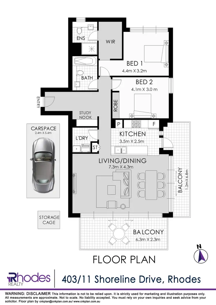 Floorplan of Homely apartment listing, 403/11 Shoreline Drive, Rhodes NSW 2138