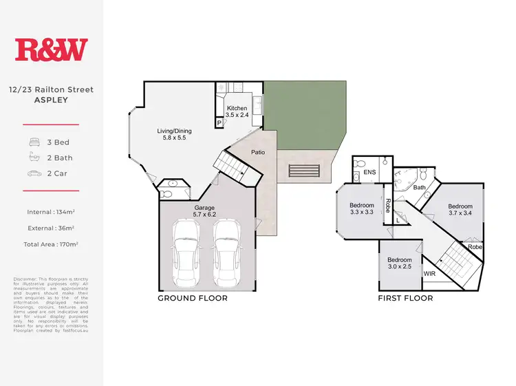 Floorplan of Homely townhouse listing, 12/23 Railton Street, Aspley QLD 4034