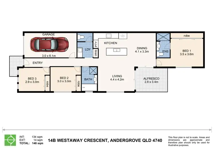 Floorplan of Homely house listing, 14B Westaway Crescent, Andergrove QLD 4740