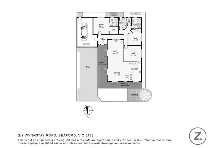 Floorplan of Homely house listing, 2/2 Wynnstay Road, Seaford VIC 3198