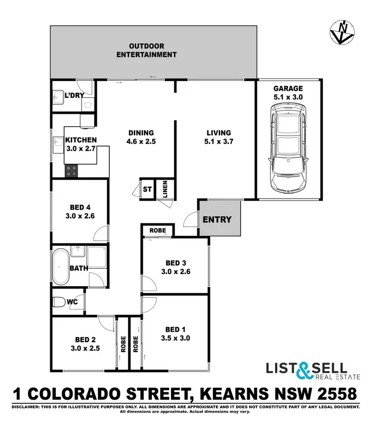 Floorplan of Homely house listing, 1 Colorado Street, Kearns NSW 2558