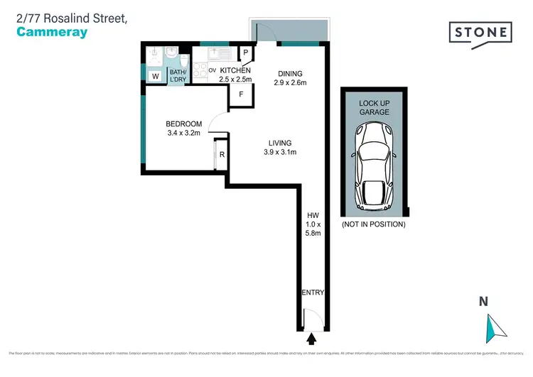 Floorplan of Homely apartment listing, 2/77 Rosalind Street, Cammeray NSW 2062