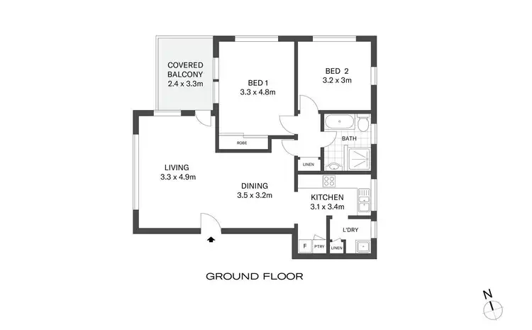 Floorplan of Homely apartment listing, 1/2 Surrey Street, Epping NSW 2121