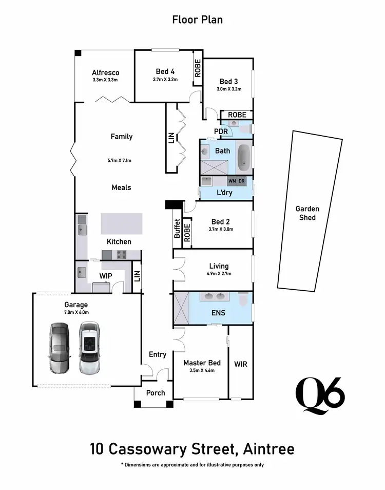 Floorplan of Homely house listing, 10 Cassowary Street, Aintree VIC 3336