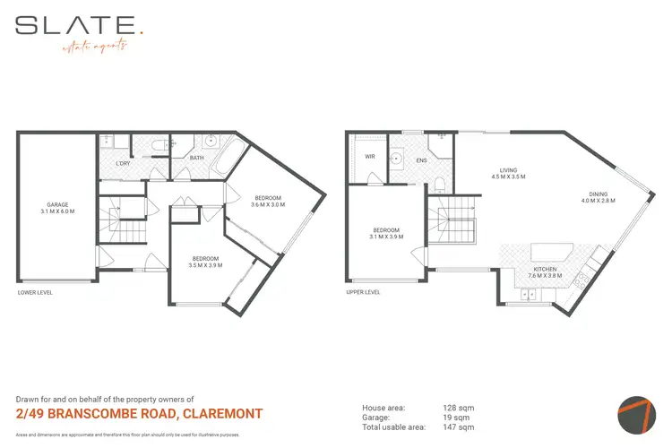 Floorplan of Homely townhouse listing, 2/49 Branscombe Road, Claremont TAS 7011
