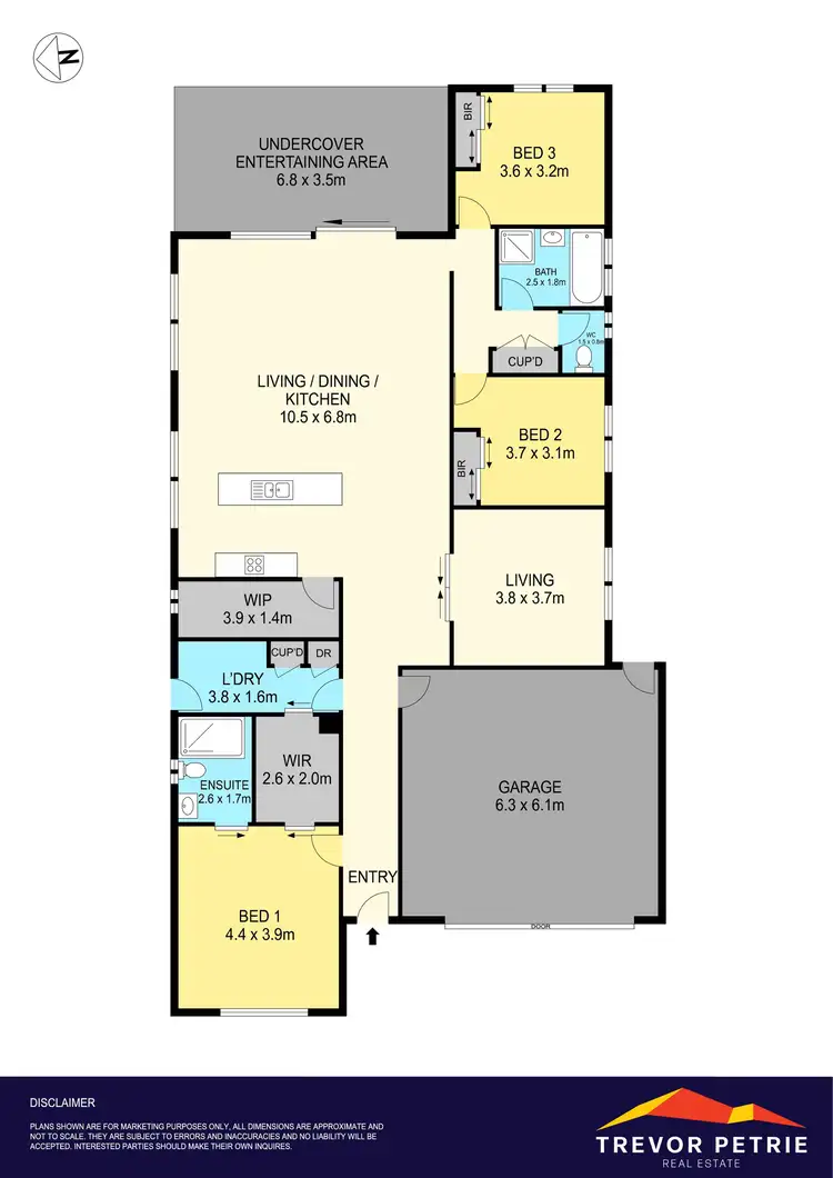 Floorplan of Homely townhouse listing, 3/9A Clarke Street, Miners Rest VIC 3352