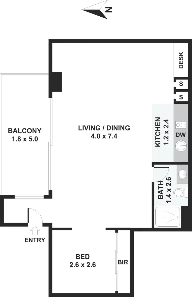 Floorplan of Homely apartment listing, 1506/452 St Kilda Road, Melbourne VIC 3004