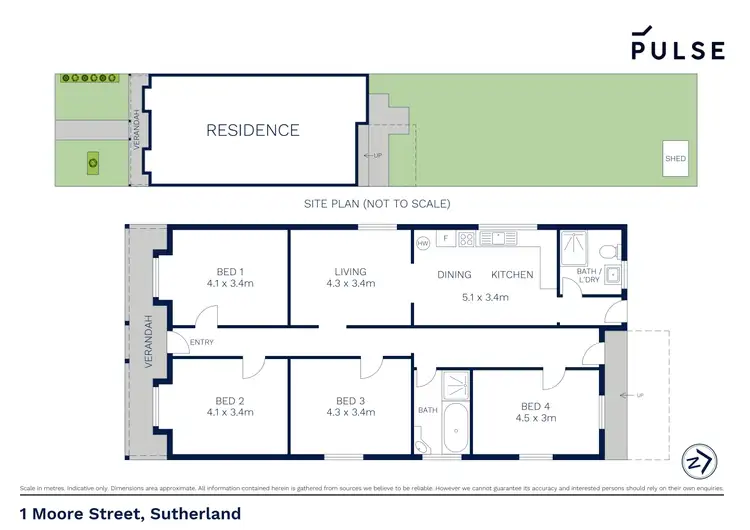 Floorplan of Homely house listing, 1 Moore Street, Sutherland NSW 2232