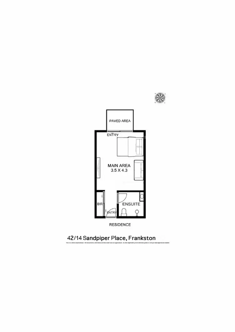 Floorplan of Homely unit listing, 42/14 Sandpiper Place, Frankston VIC 3199