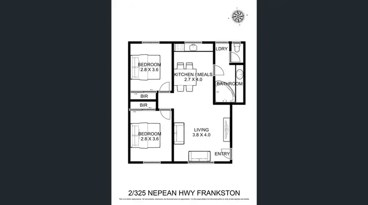 Floorplan of Homely unit listing, 2/325 Nepean Highway, Frankston VIC 3199
