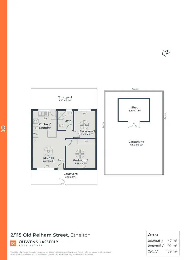 Floorplan of Homely unit listing, 2/115 Old Pelham Street, Ethelton SA 5015
