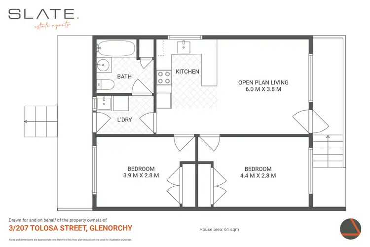 Floorplan of Homely unit listing, 3/207 Tolosa Street, Glenorchy TAS 7010