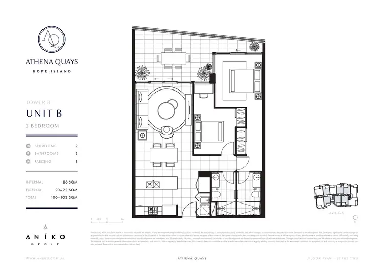 Floorplan of Homely apartment listing, 2809/10-12 Sickle Avenue, Hope Island QLD 4212