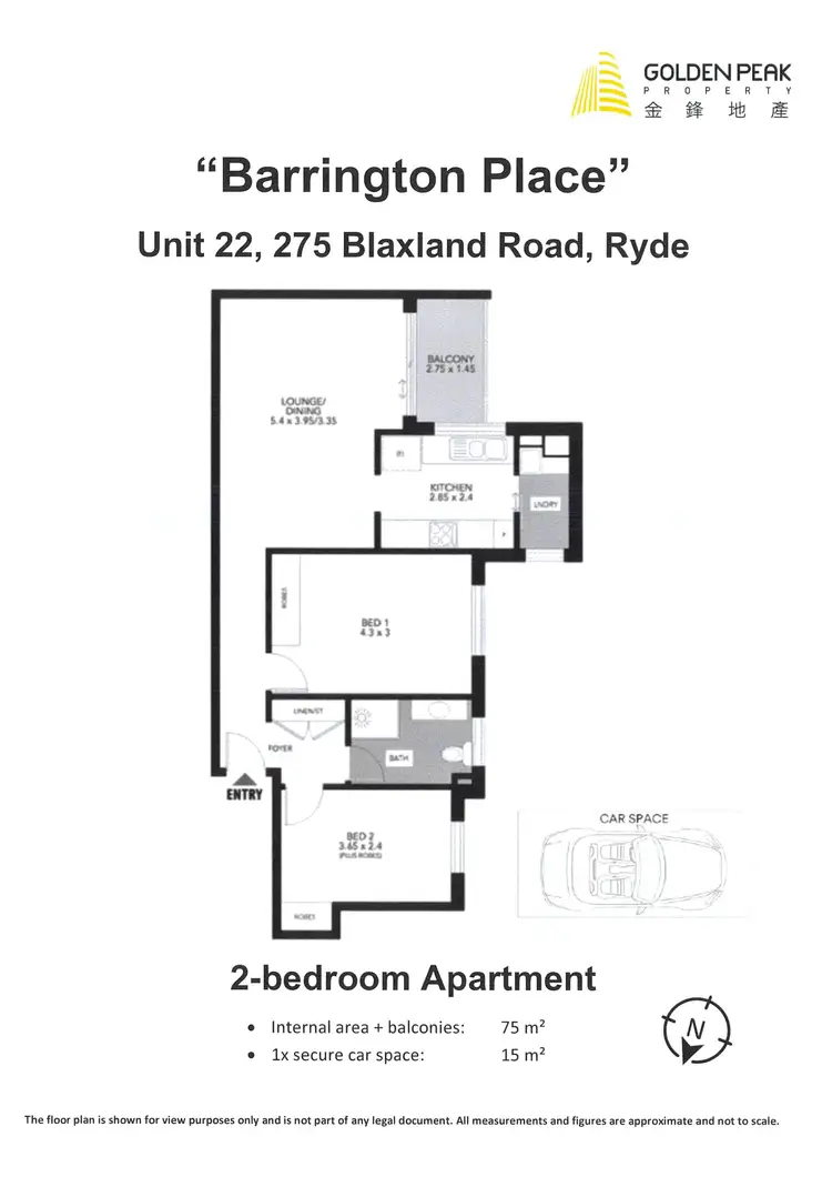 Floorplan of Homely apartment listing, 22/275 Blaxland Road, Ryde NSW 2112