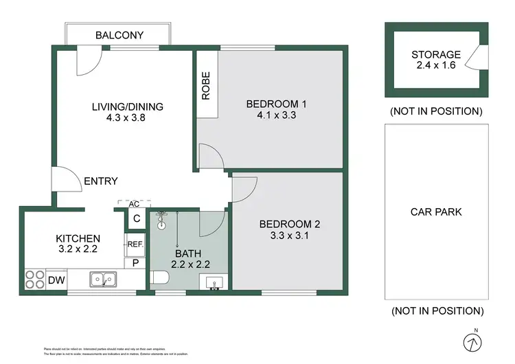 Floorplan of Homely apartment listing, 2/69 Tennyson Street, Elwood VIC 3184