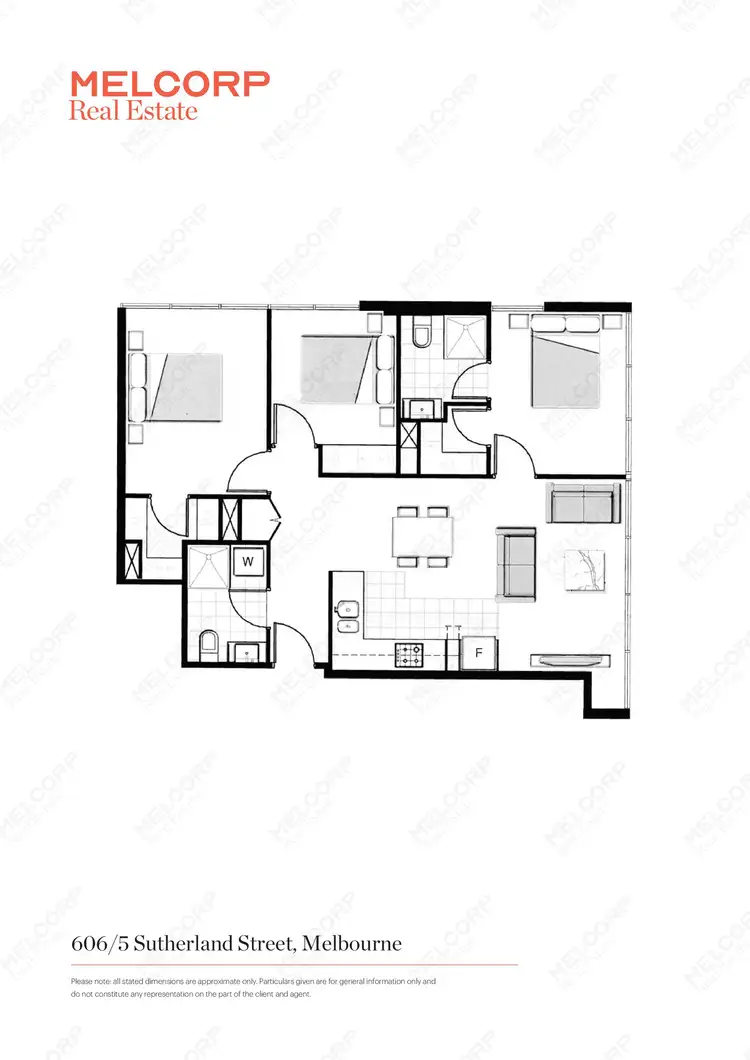 Floorplan of Homely apartment listing, 606/5 Sutherland Street, Melbourne VIC 3000