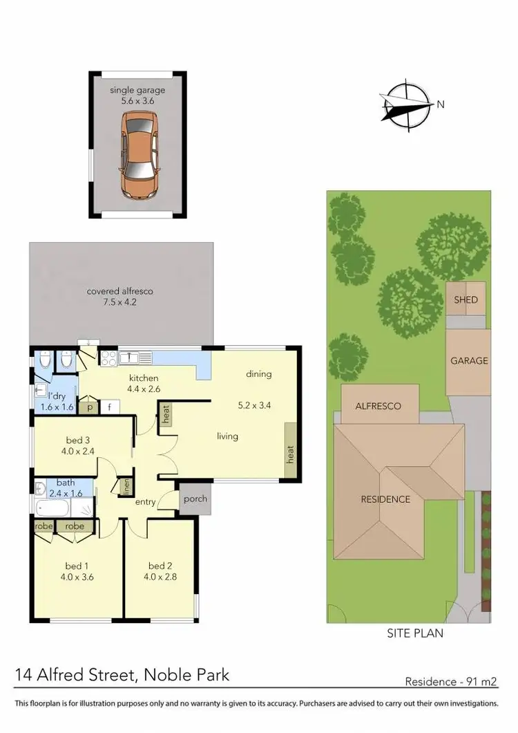 Floorplan of Homely house listing, 14 Alfred Street, Noble Park VIC 3174