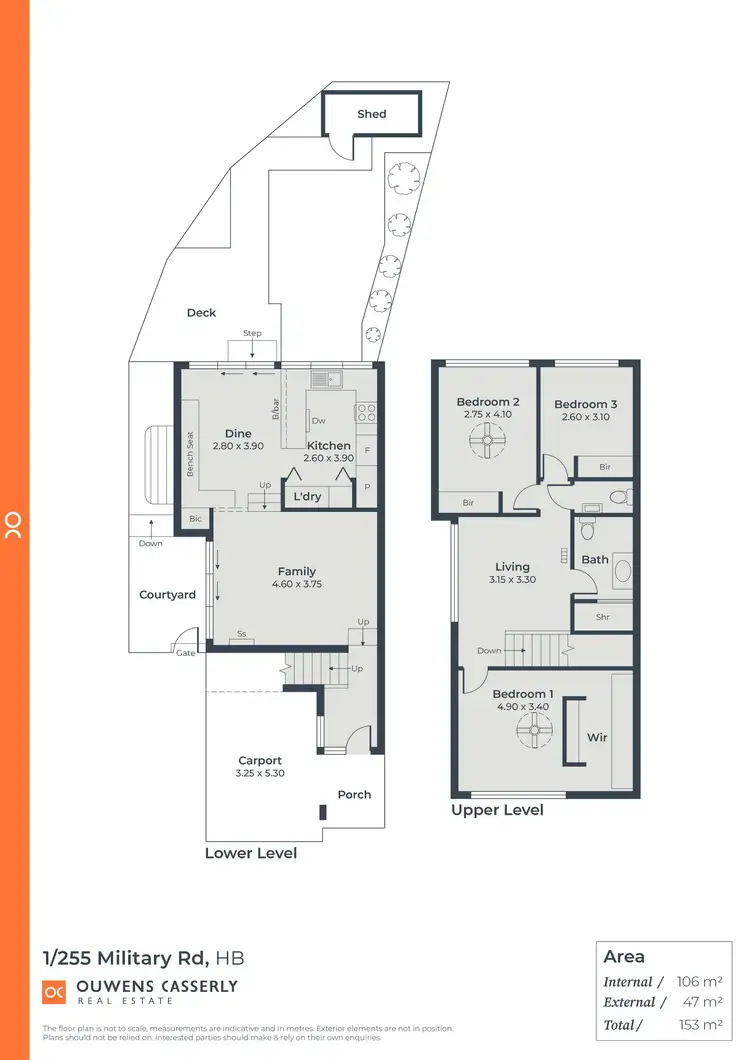 Floorplan of Homely townhouse listing, 1/255 Military Road, Henley Beach SA 5022