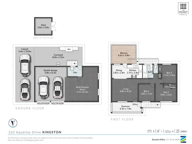 Floorplan of Homely house listing, 163 Aquarius Drive, Kingston QLD 4114