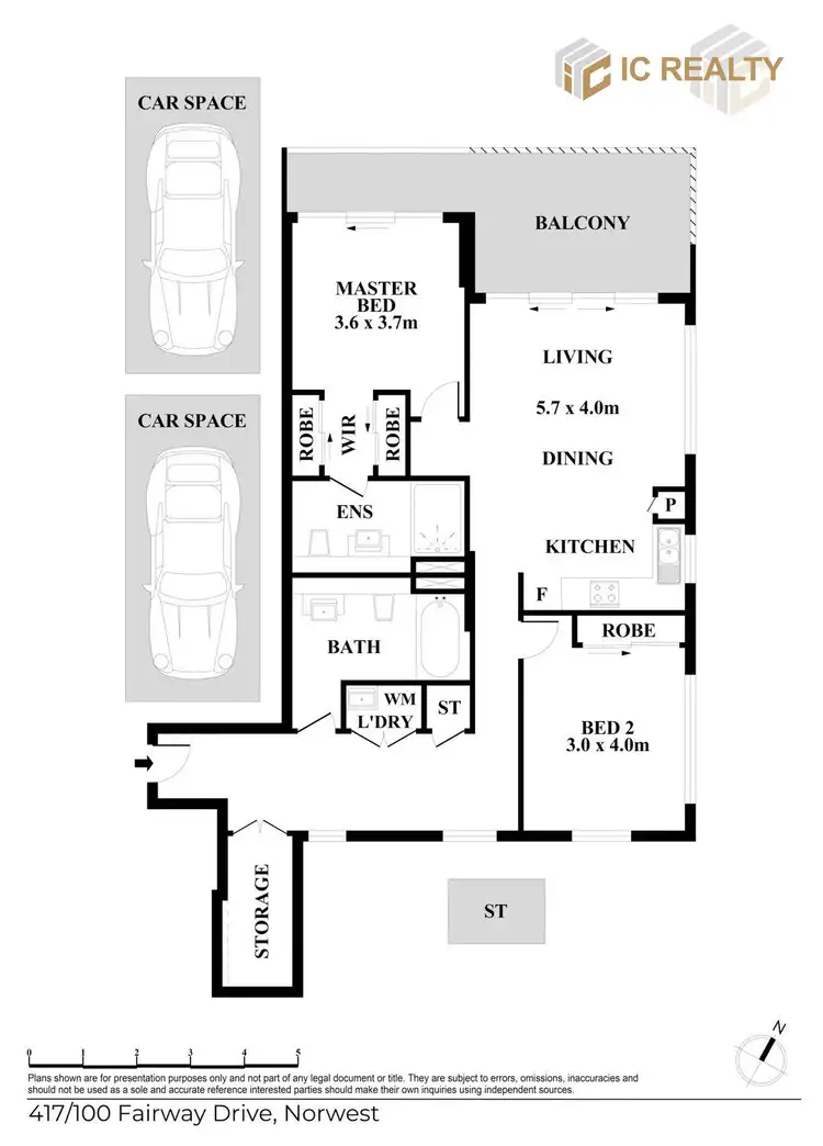 Floorplan of Homely apartment listing, 417/100 Fairway Drive, Norwest NSW 2153
