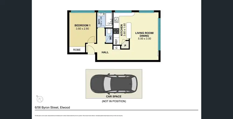 Floorplan of Homely apartment listing, 6/56 Byron Street, Elwood VIC 3184