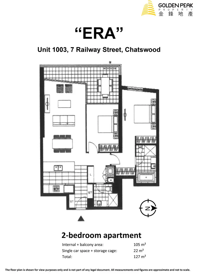 Floorplan of Homely apartment listing, 1003/7 Railway Street, Chatswood NSW 2067
