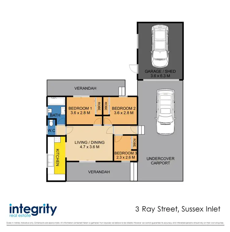 Floorplan of Homely house listing, 3 Ray Street, Sussex Inlet NSW 2540
