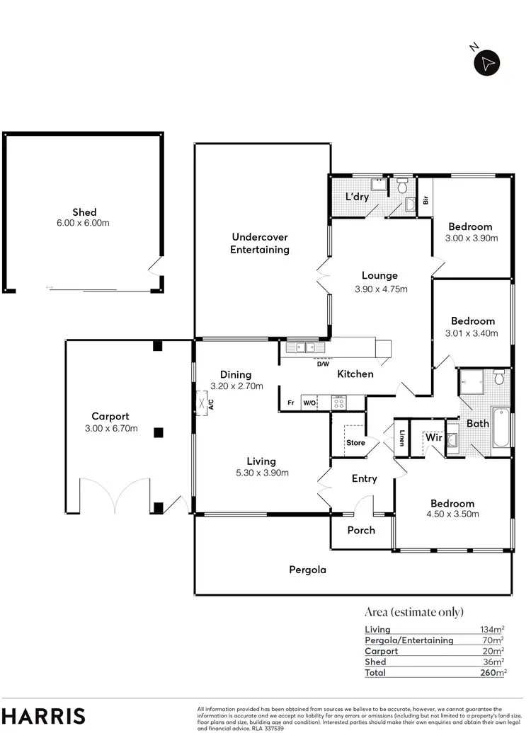 Floorplan of Homely house listing, 128 Wattle Drive, Mccracken SA 5211