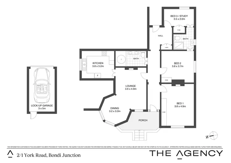 Floorplan of Homely apartment listing, 2/1 York Road, Bondi Junction NSW 2022
