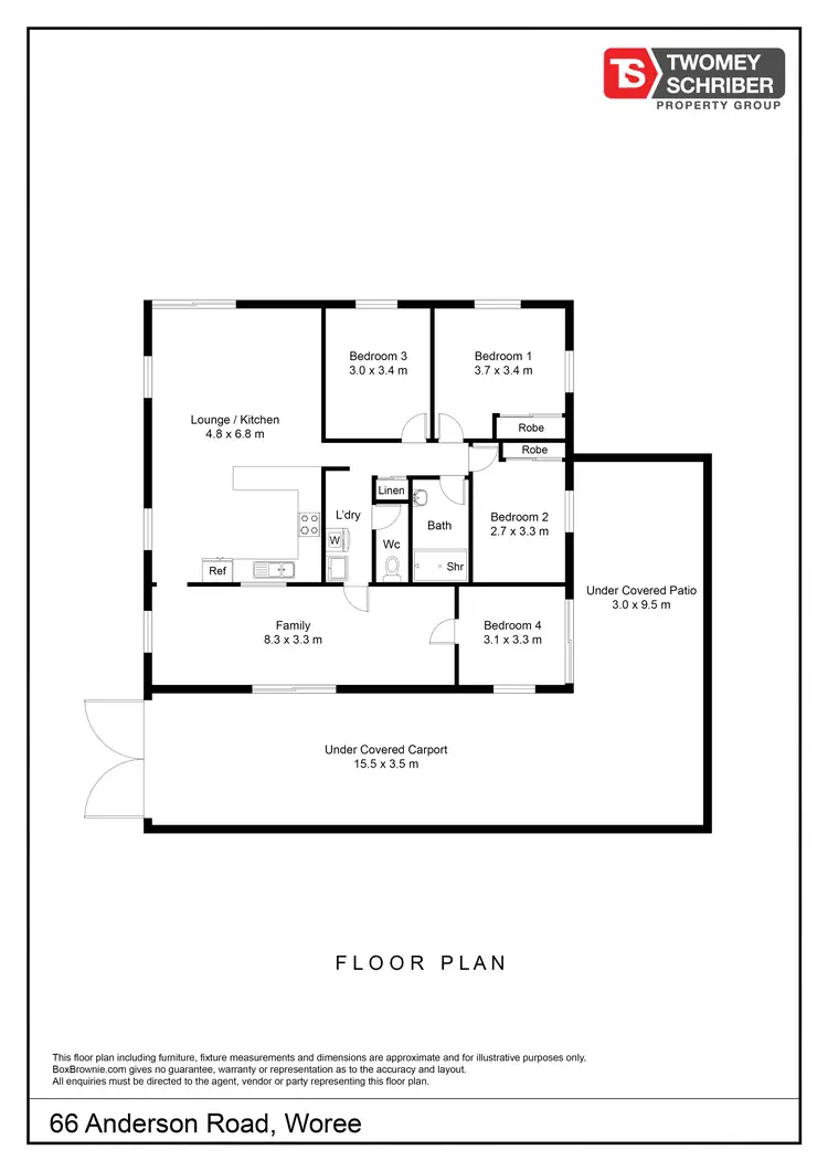 Floorplan of Homely house listing, 66 Anderson Road, Woree QLD 4868