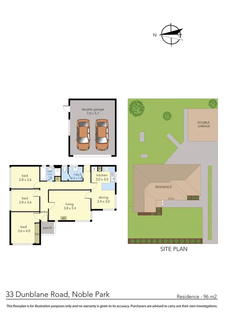Floorplan of Homely house listing, 33 Dunblane Road, Noble Park VIC 3174