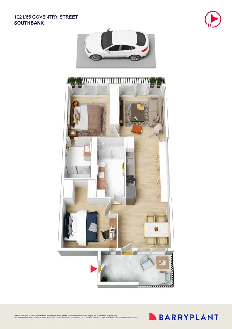 Floorplan of Homely apartment listing, 1021/65 Coventry Street, Southbank VIC 3006