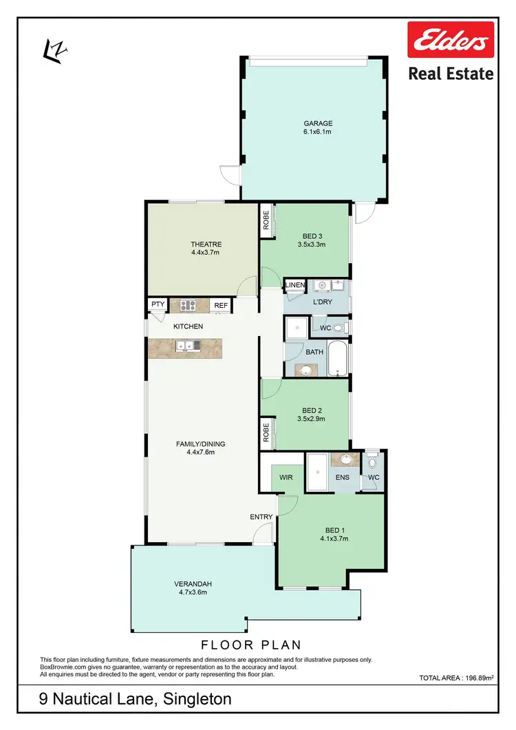 Floorplan of Homely townhouse listing, 9 Nautical Lane, Singleton WA 6175