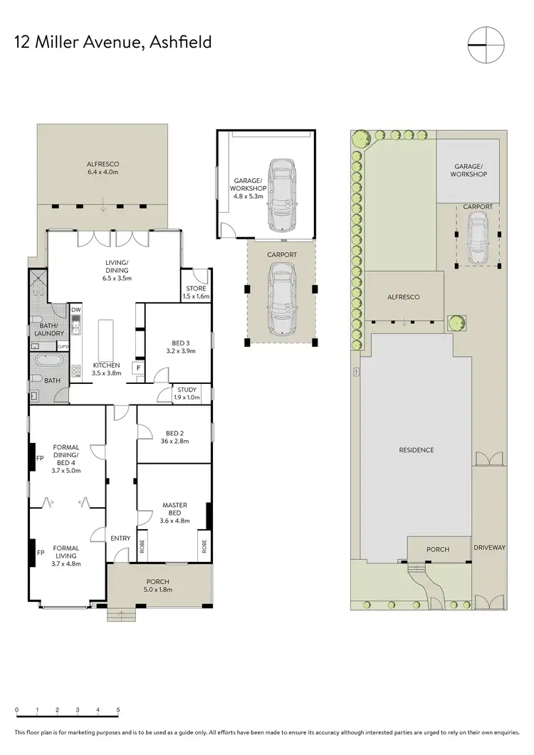 Floorplan of Homely house listing, 12 Miller Avenue, Ashfield NSW 2131