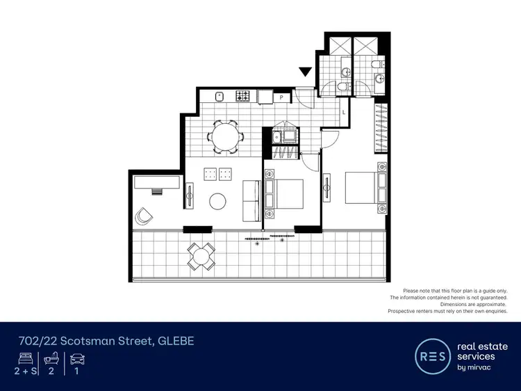 Floorplan of Homely apartment listing, 702/22 Scotsman Street, Glebe NSW 2037
