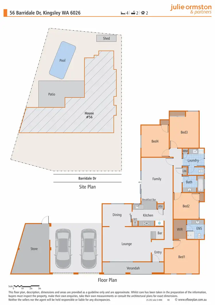 Floorplan of Homely house listing, 56 Barridale Drive, Kingsley WA 6026