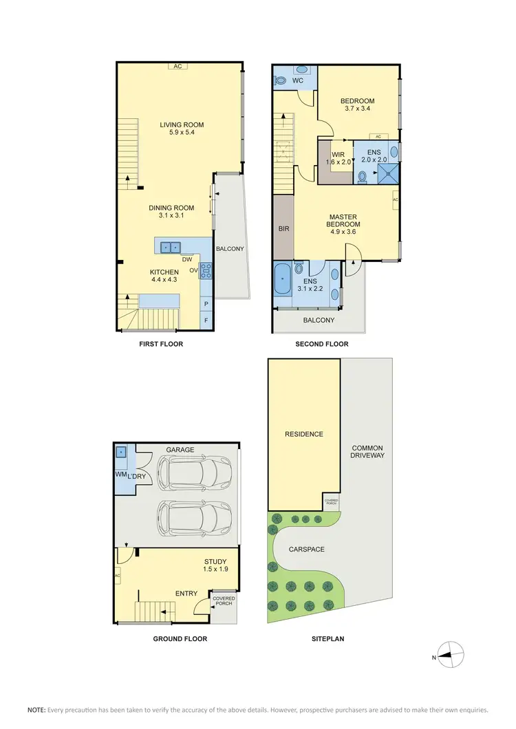 Floorplan of Homely townhouse listing, 2/224 Pascoe Vale Road, Essendon VIC 3040