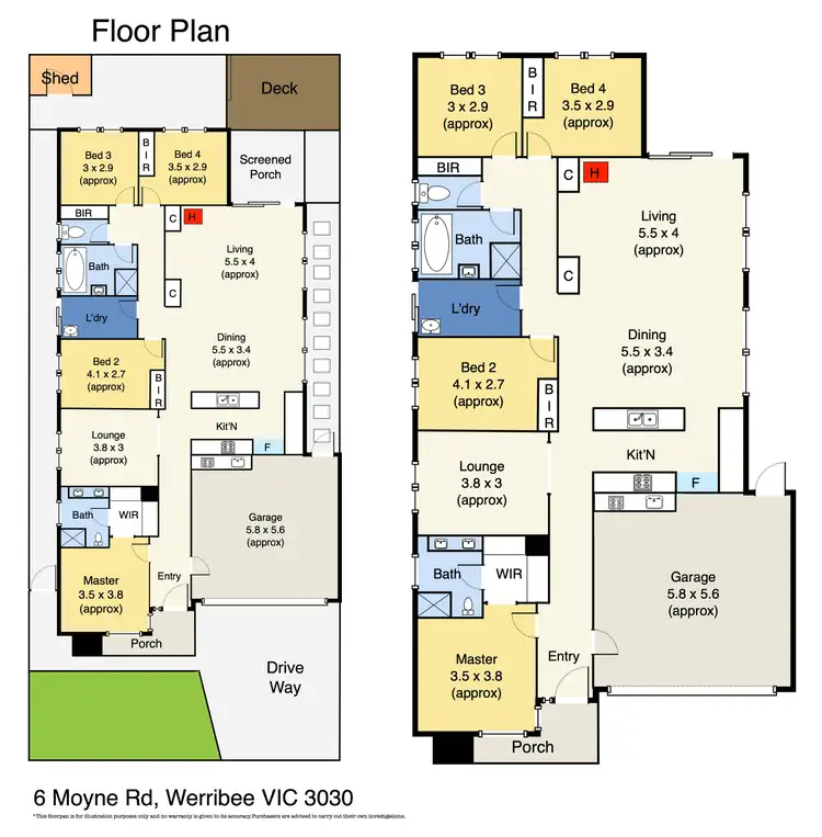 Floorplan of Homely house listing, 6 Moyne Road, Werribee VIC 3030