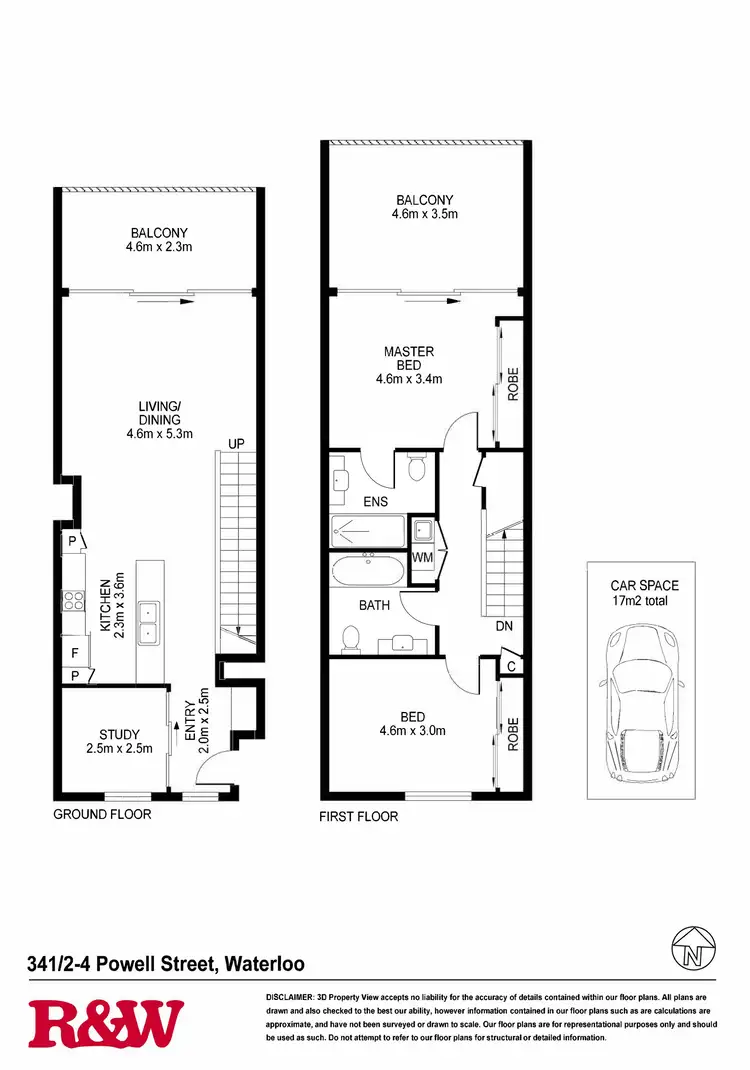 Floorplan of Homely apartment listing, 341/2-4 Powell Street, Waterloo NSW 2017