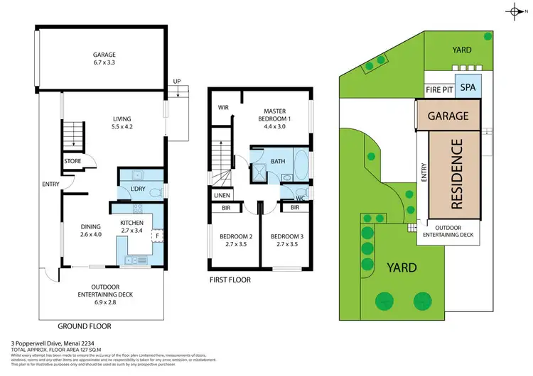 Floorplan of Homely semi-detached listing, 3 Popperwell Drive, Menai NSW 2234