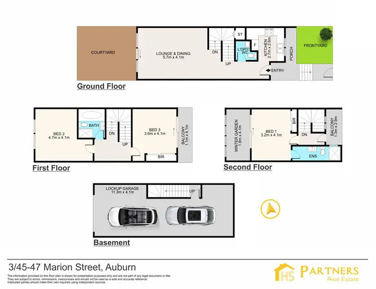 Floorplan of Homely townhouse listing, 3/45-47 Marion Street, Auburn NSW 2144
