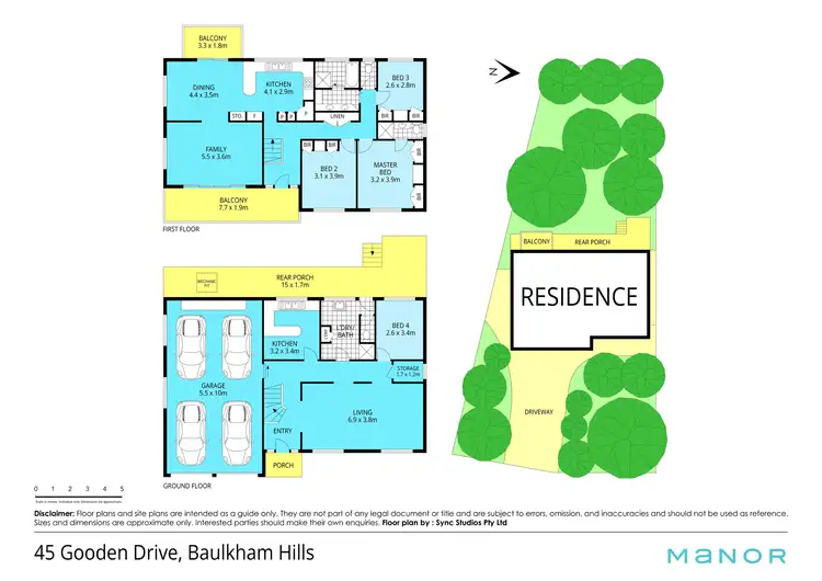 Floorplan of Homely house listing, 45 Gooden Drive, Baulkham Hills NSW 2153