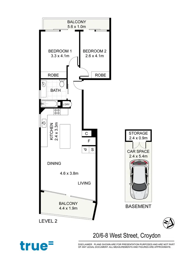 Floorplan of Homely apartment listing, 20/6-8 West Street, Croydon NSW 2132