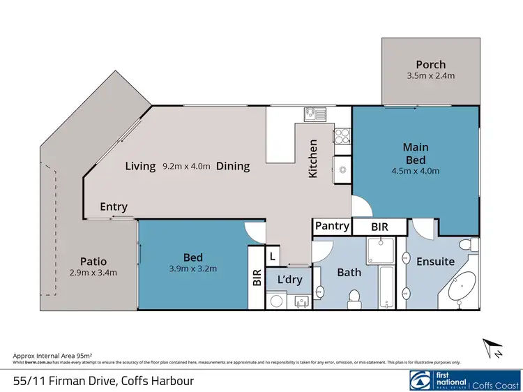 Floorplan of Homely apartment listing, 55/11 Firman Drive, Coffs Harbour NSW 2450