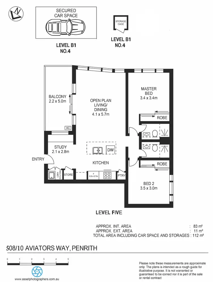 Floorplan of Homely apartment listing, 508/10 Aviators Way, Penrith NSW 2750