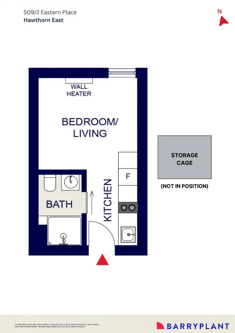 Floorplan of Homely apartment listing, 509/2 Eastern Place, Hawthorn East VIC 3123