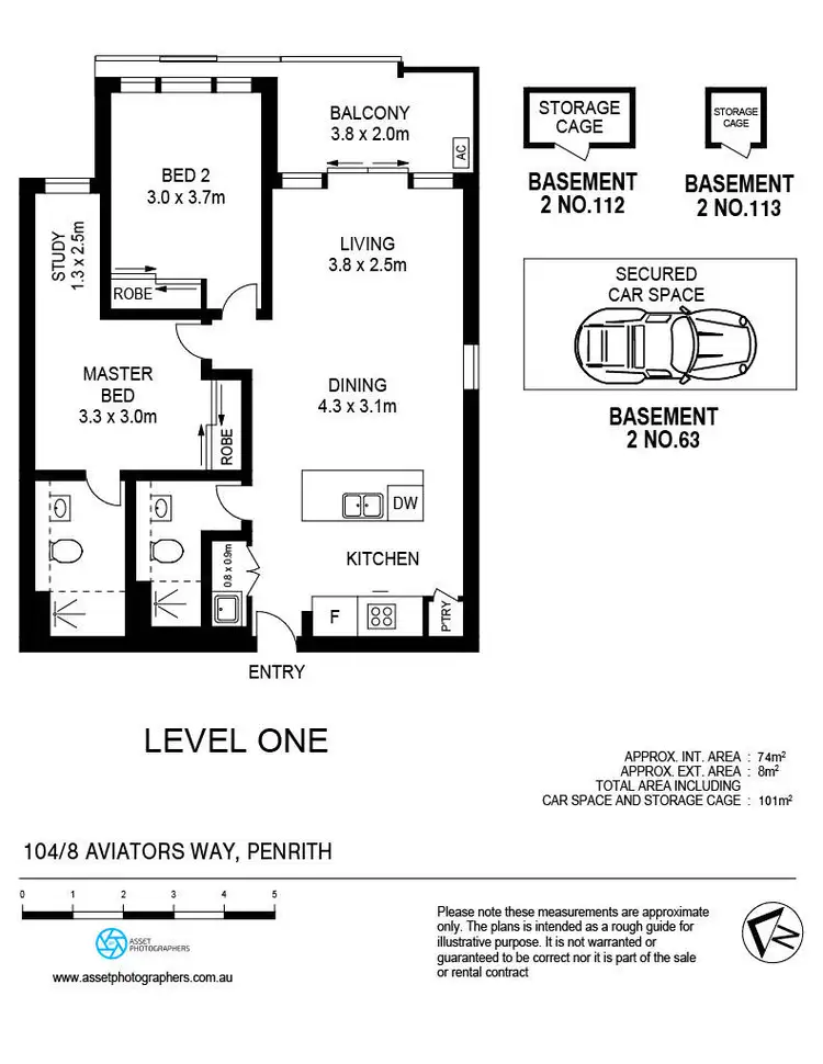 Floorplan of Homely unit listing, 104/8 Aviators Way, Penrith NSW 2750